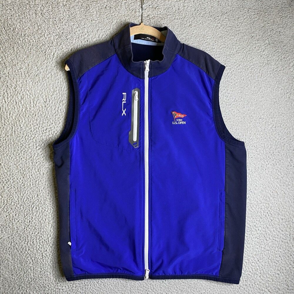 RLX Ralph Lauren Vest Mens Large Full Zip Los Angeles Country Club US Open Golf